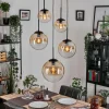 hofstein Gastor Suspension, Boule lumineuse, Suspension Ambre, Clair, 5 lumières* Lampes En Verre