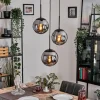 hofstein Gastor Suspension, Boule lumineuse 30 cm Chrome, Fumé, 3 lumières* Lampes Modernes