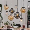 hofstein Gastor Suspension, Boule lumineuse, Suspension Ambre, Clair, Fumé, 8 lumières* Lampes Modernes