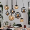 hofstein Gastor Suspension, Boule lumineuse, Suspension Ambre, Fumé, 8 lumières* Lampes Modernes