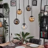hofstein Gastor Suspension, Boule lumineuse, Suspension Ambre, Clair, Fumé, 5 lumières* Lampes Modernes