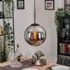 hofstein Gastor Suspension, Boule lumineuse Chrome, Fumé, 1 lumière* Lampes Modernes