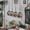 hofstein Gastor Suspension, Boule lumineuse, Suspension Chrome, Fumé, 4 lumières* Lampes Modernes