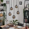 hofstein Gastor Suspension, Boule lumineuse, Suspension Fumé, 5 lumières* Lampes Modernes