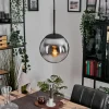 hofstein Gastor Suspension, Boule lumineuse Chrome, Clair, Fumé, 1 lumière* Lampes Modernes