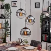 hofstein Gastor Suspension, Boule lumineuse Chrome, Clair, Fumé, 3 lumières* Lampes Modernes