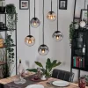 hofstein Gastor Suspension, Boule lumineuse, Suspension Ambre, Clair, Fumé, 5 lumières* Lampes Modernes