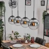 hofstein Gastor Suspension, Boule lumineuse, Suspension Chrome, Clair, Fumé, 4 lumières* Lampes Modernes