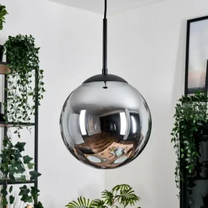hofstein Gastor Suspension, Boule lumineuse 25 cm Fumé, 1 lumière* Lampes Modernes