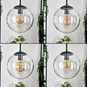 hofstein Gastor Suspension, Boule lumineuse 25 cm Clair, 1 lumière* Lampes En Verre