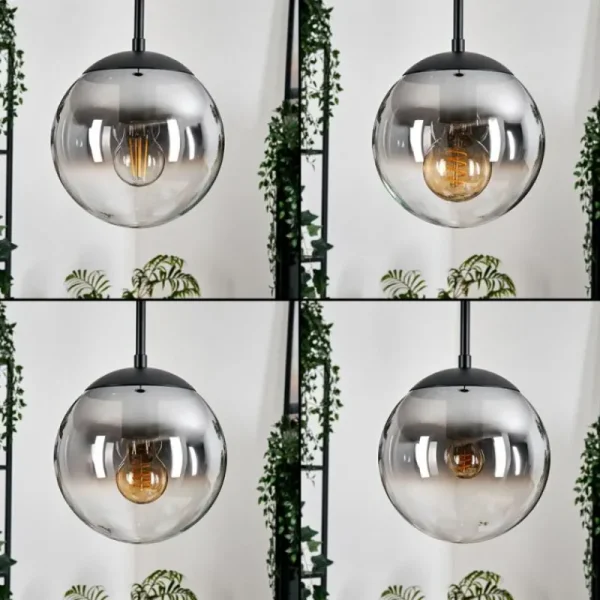 hofstein Gastor Suspension, Boule lumineuse, Suspension Clair, Fumé, 5 lumières* Lampes Modernes