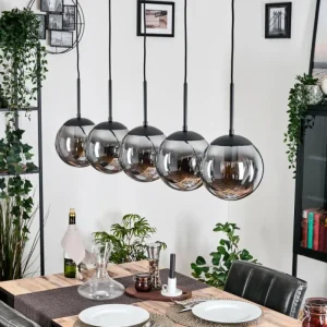 hofstein Gastor Suspension, Boule lumineuse, Suspension Fumé, 5 lumières* Lampes Modernes