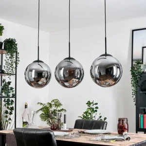 hofstein Gastor Suspension, Boule lumineuse, Suspension Fumé, 3 lumières* Lampes Modernes