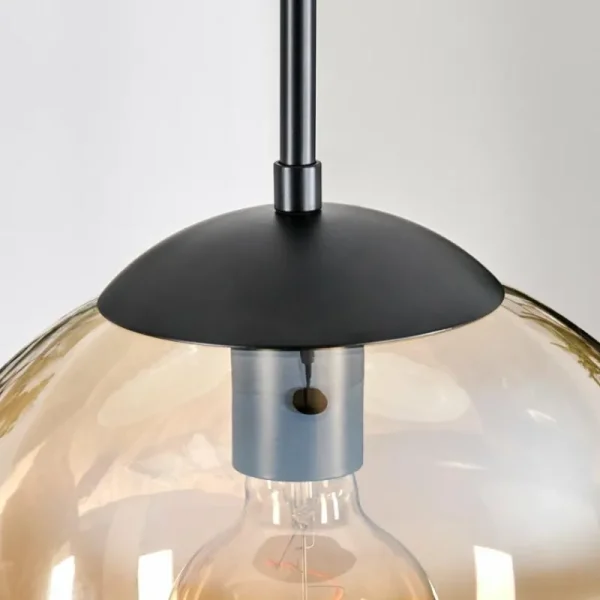 hofstein Gastor Suspension, Boule lumineuse, Suspension Ambre, Clair, 1 lumière* Lampes En Verre