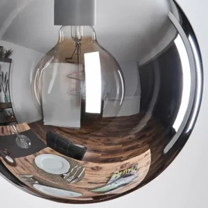 hofstein Gastor Suspension, Boule lumineuse 25 cm Fumé, 1 lumière* Lampes Modernes