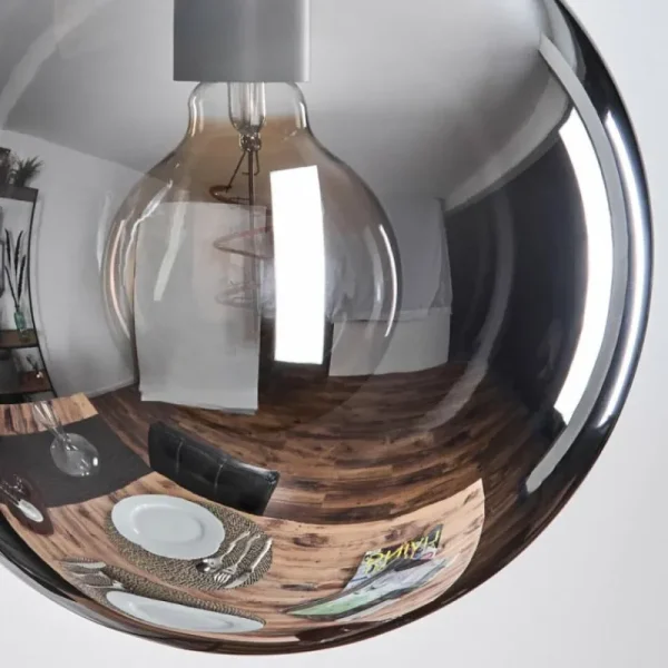 hofstein Gastor Suspension, Boule lumineuse 25 cm Fumé, 1 lumière* Lampes Modernes