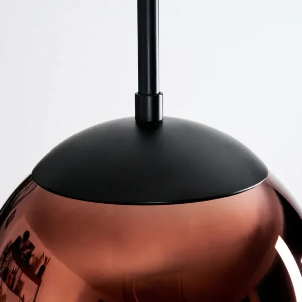 hofstein Gastor Suspension, Boule lumineuse, Suspension Clair, Cuivré, 1 lumière* Lampes En Verre