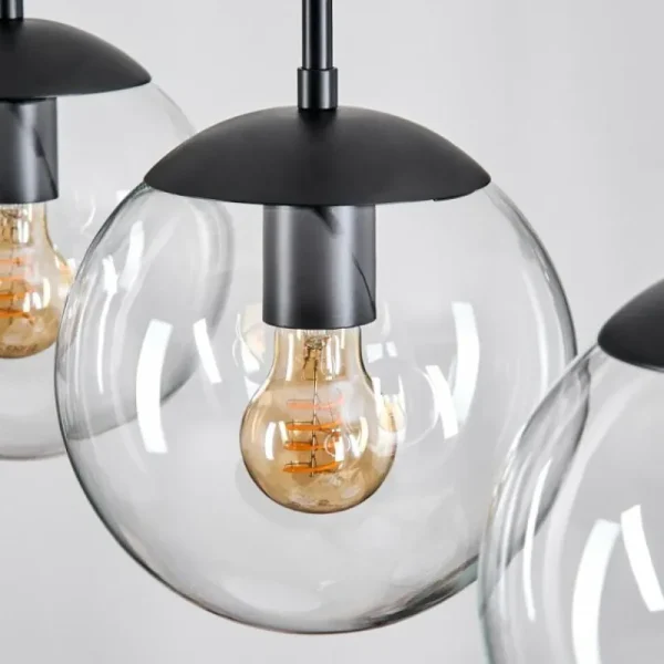 hofstein Gastor Suspension, Boule lumineuse Clair, 3 lumières* Lampes En Verre