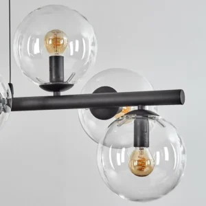 hofstein Gastor Suspension, Boule lumineuse, Suspension Clair, 8 lumières* Lampes En Verre