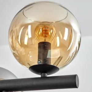 hofstein Gastor Suspension, Boule lumineuse, Suspension Ambre, 10 lumières* Lampes En Verre