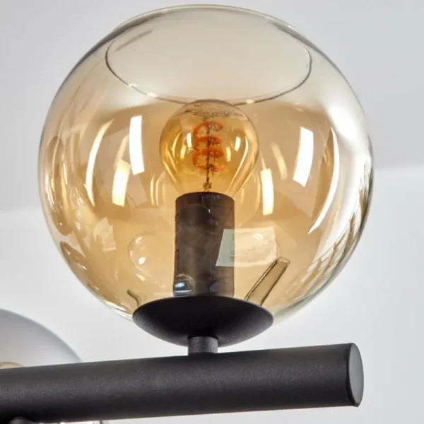 hofstein Gastor Suspension, Boule lumineuse, Suspension Ambre, 10 lumières* Lampes En Verre
