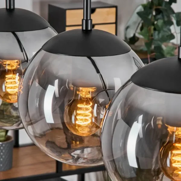 hofstein Gastor Suspension, Boule lumineuse, Suspension Clair, Fumé, 5 lumières* Lampes Modernes