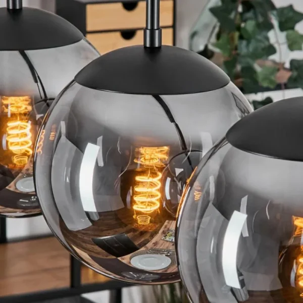 hofstein Gastor Suspension, Boule lumineuse, Suspension Fumé, 5 lumières* Lampes Modernes