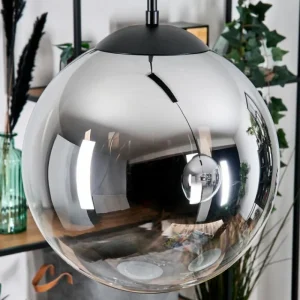 hofstein Gastor Suspension, Boule lumineuse Noir, 2 lumières* Lampes Modernes