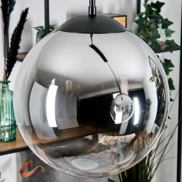 hofstein Gastor Suspension, Boule lumineuse Noir, 2 lumières* Lampes Modernes