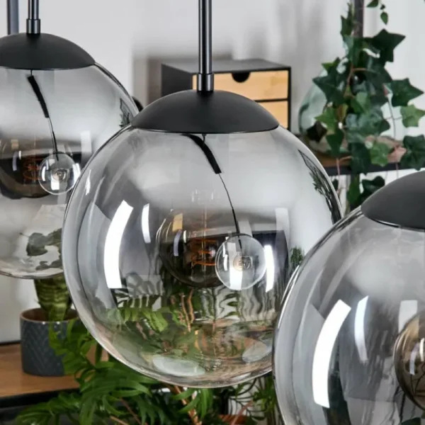 hofstein Gastor Suspension, Boule lumineuse, Suspension Clair, Fumé, 4 lumières* Lampes Modernes
