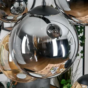 hofstein Gastor Suspension, Boule lumineuse, Suspension Ambre, Fumé, 8 lumières* Lampes Modernes