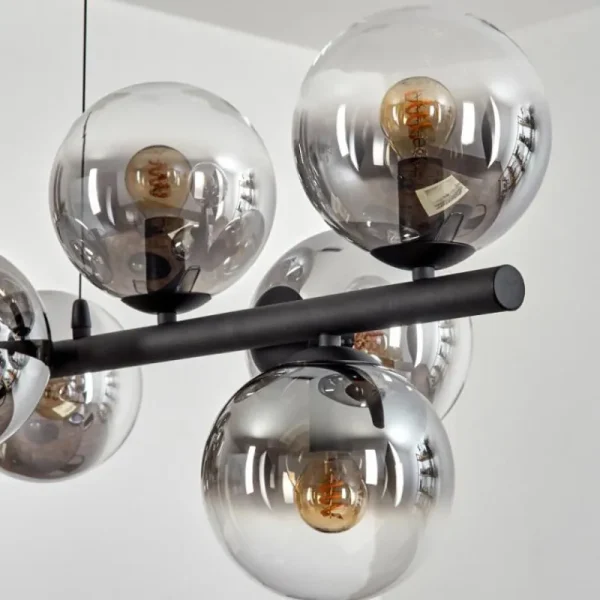 hofstein Gastor Suspension, Boule lumineuse, Suspension Clair, Fumé, 10 lumières* Lampes Modernes