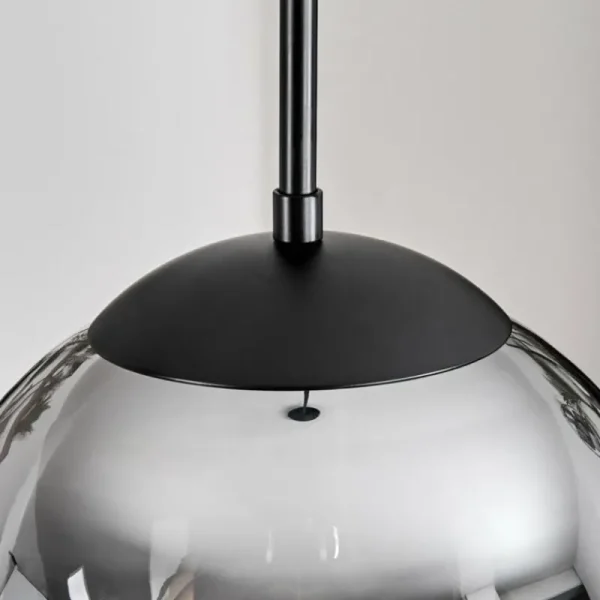 hofstein Gastor Suspension, Boule lumineuse Ambre, Fumé, 3 lumières* Lampes Modernes