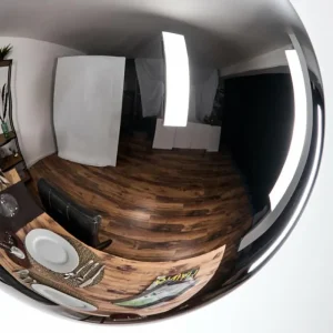 hofstein Gastor Suspension, Boule lumineuse Chrome, Fumé, 1 lumière* Lampes Modernes