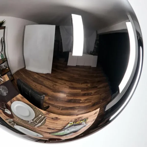 hofstein Gastor Suspension, Boule lumineuse Chrome, Fumé, 1 lumière* Lampes Modernes