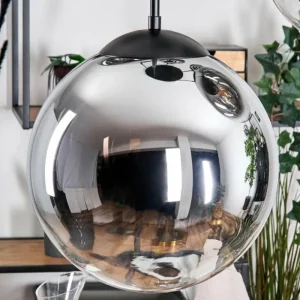 hofstein Gastor Suspension, Boule lumineuse 45 cm Noir, 5 lumières* Lampes Modernes
