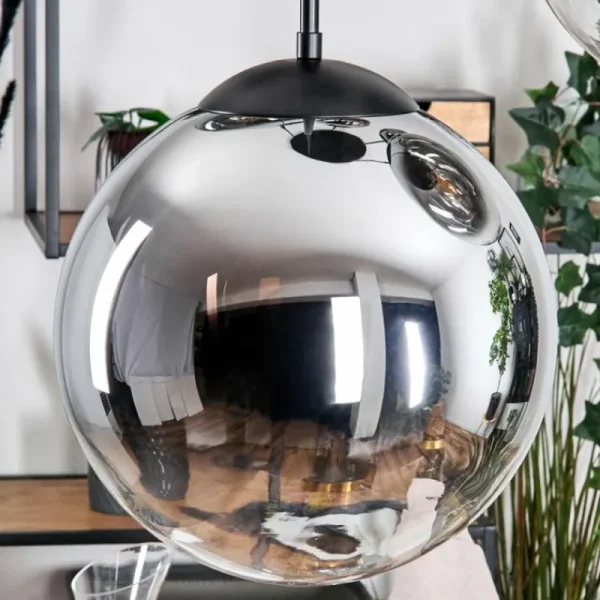 hofstein Gastor Suspension, Boule lumineuse 45 cm Noir, 5 lumières* Lampes Modernes