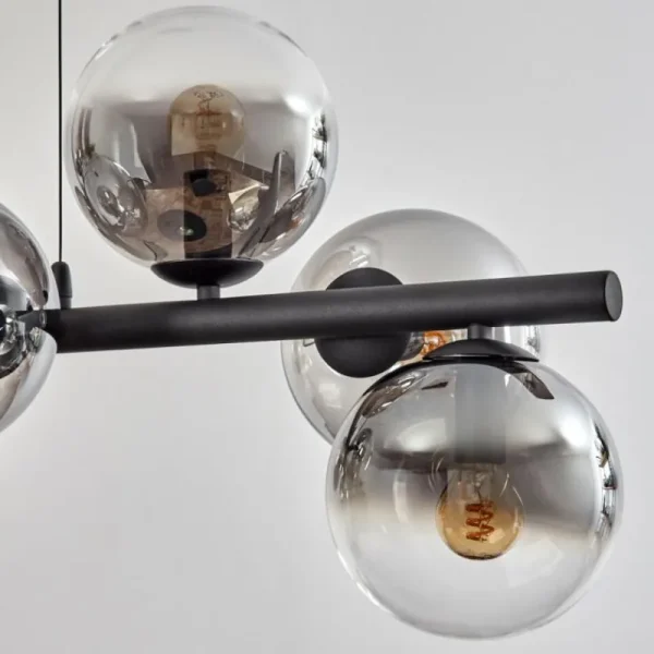 hofstein Gastor Suspension, Boule lumineuse, Suspension Clair, Fumé, 8 lumières* Lampes Modernes