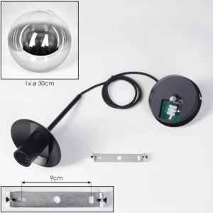 hofstein Gastor Suspension, Boule lumineuse Clair, Fumé, 1 lumière* Lampes Modernes