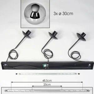hofstein Gastor Suspension, Boule lumineuse, Suspension Fumé, 3 lumières* Lampes Modernes