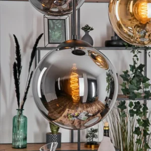 hofstein Gastor Suspension, Boule lumineuse 45 cm Noir, 5 lumières* Lampes Modernes