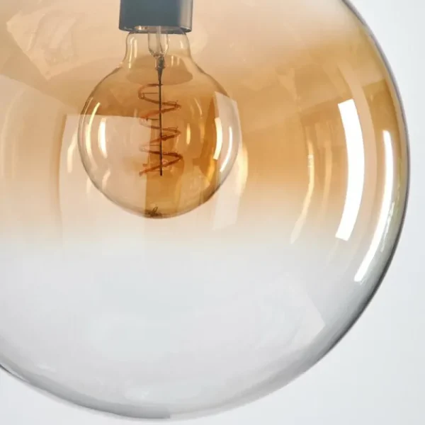 hofstein Gastor Suspension, Boule lumineuse, Suspension Ambre, Clair, 1 lumière* Lampes En Verre
