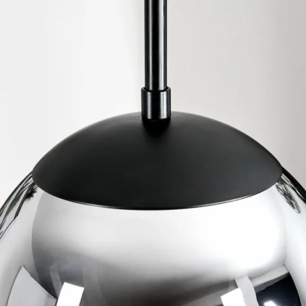 hofstein Gastor Suspension, Boule lumineuse 20 cm Chrome, Fumé, 1 lumière* Lampes Modernes