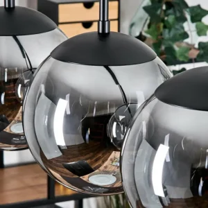 hofstein Gastor Suspension, Boule lumineuse, Suspension Fumé, 5 lumières* Lampes Modernes