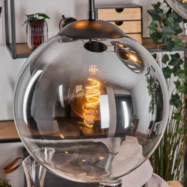 hofstein Gastor Suspension, Boule lumineuse 45 cm Noir, 5 lumières* Lampes Modernes