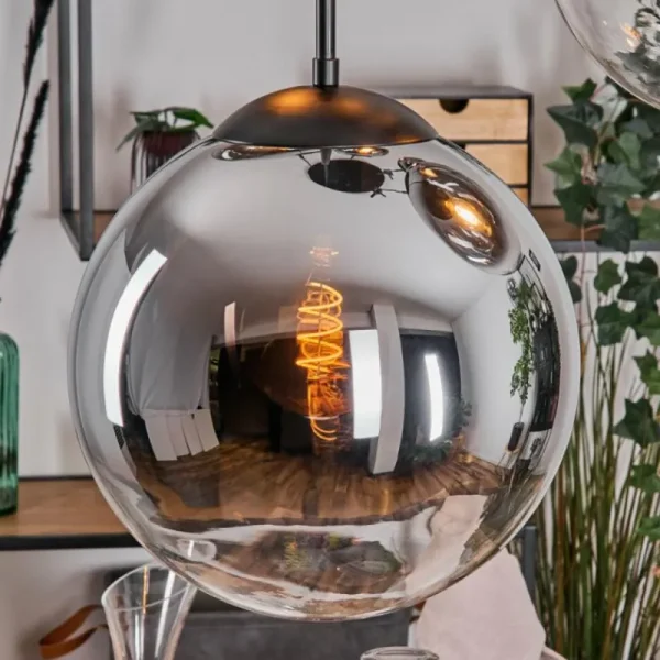 hofstein Gastor Suspension, Boule lumineuse 45 cm Noir, 5 lumières* Lampes Modernes