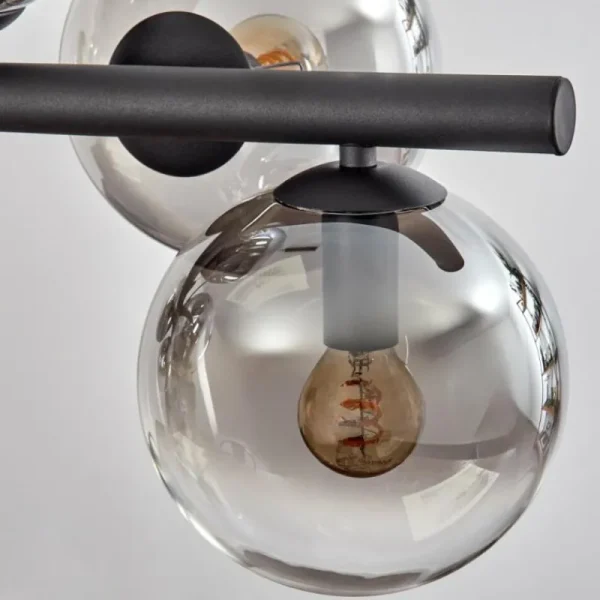 hofstein Gastor Suspension, Boule lumineuse, Suspension Clair, Fumé, 8 lumières* Lampes Modernes