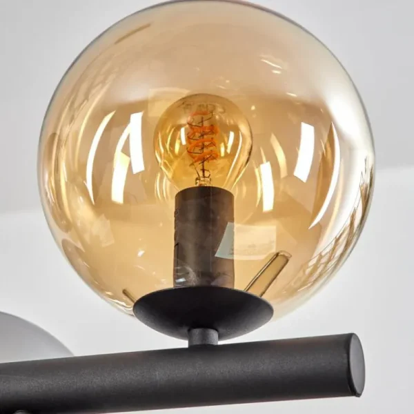 hofstein Gastor Suspension, Boule lumineuse, Suspension Ambre, Clair, Fumé, 10 lumières* Lampes Modernes