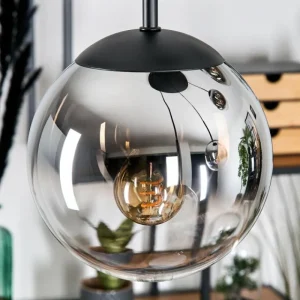 hofstein Gastor Suspension, Boule lumineuse, Suspension Chrome, Clair, Fumé, 5 lumières* Lampes Modernes