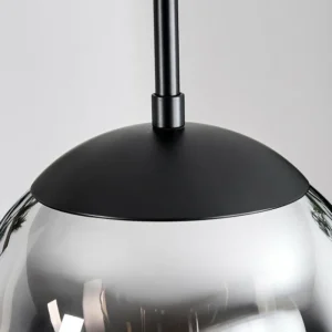hofstein Gastor Suspension, Boule lumineuse Chrome, Clair, Fumé, 1 lumière* Lampes Modernes